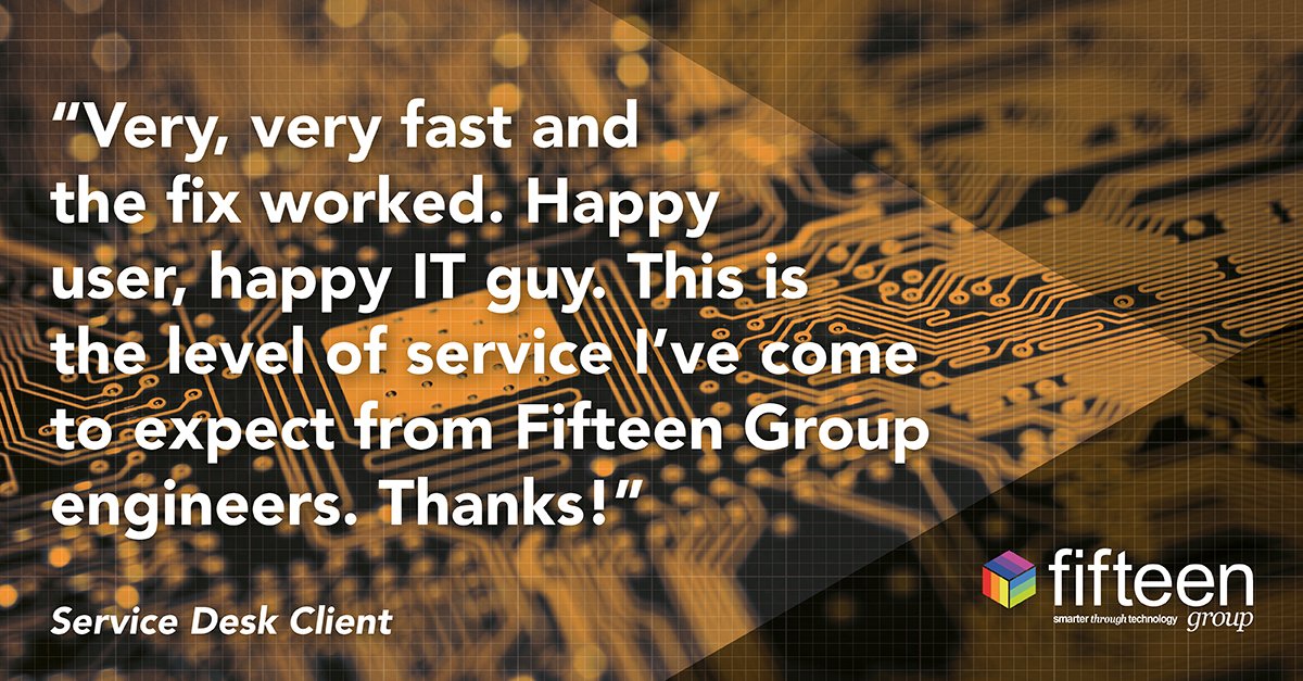 Our service desk team deliver an invaluable service to clients across the UK.

When IT systems are down or issues are being experienced, we have a team that are on hand to work alongside you to get everything back up and running.

#clientfeedback #servicedesk #itsupport