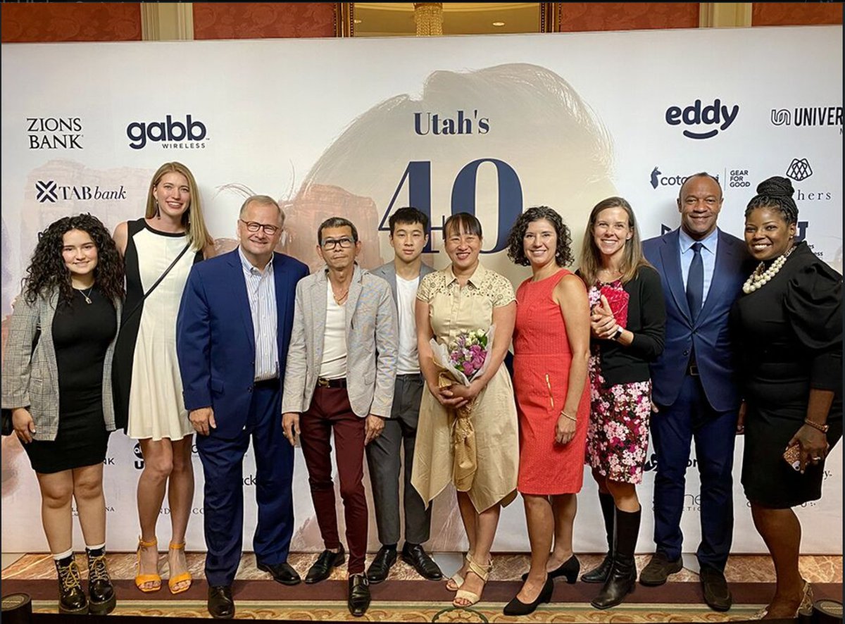 BelongInUtah's tweet photo. Congratulations to our Director, Ze Min Xiao, for being named Utah's 40 Women Over 40! 🎉 https://t.co/CDO8Age6GJ https://t.co/jz8BZ6BycX