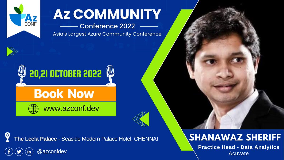TechXConf's tweet photo. ๐ขSpeaker Announcement!
Join @ShanzSheriff at ๐๐ณ ๐๐จ๐ฆ๐ฆ๐ฎ๐ง๐ข๐ญ๐ฒ ๐๐จ๐ง๐๐๐ซ๐๐ง๐๐ ๐๐๐๐ on ๐๐๐ญ๐จ๐๐๐ซ ๐๐-๐๐,๐๐๐๐
Book Now: https://t.co/w0gmdJLfKS
#AzConfDev #MicrosoftAzure #cloudnative #Azure #AzConf #AzConfCloudFirst #AzConf2022 #OpenSource https://t.co/Ru9gR3jAiR