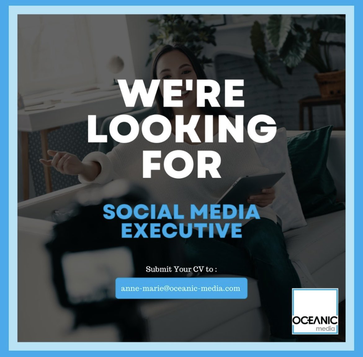 We are hiring! Oceanic media are looking for a part time social media executive to join our fast paced team. The role would be suitable for a marketing student or something similair at university.

To apply, please send your CV to anne-marie@oceanic-media.com.

#hiring