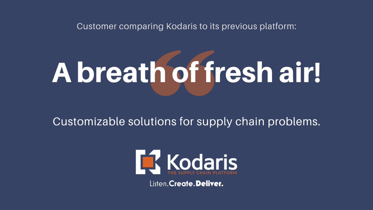 KodarisPlatform's tweet photo. Solving customers' problems – it's what we do!
https://t.co/ds0Du9Bh3l
#SupplyChain #SaaS #Manufacturing #Distribution #Technology https://t.co/WJJiHoDw54
