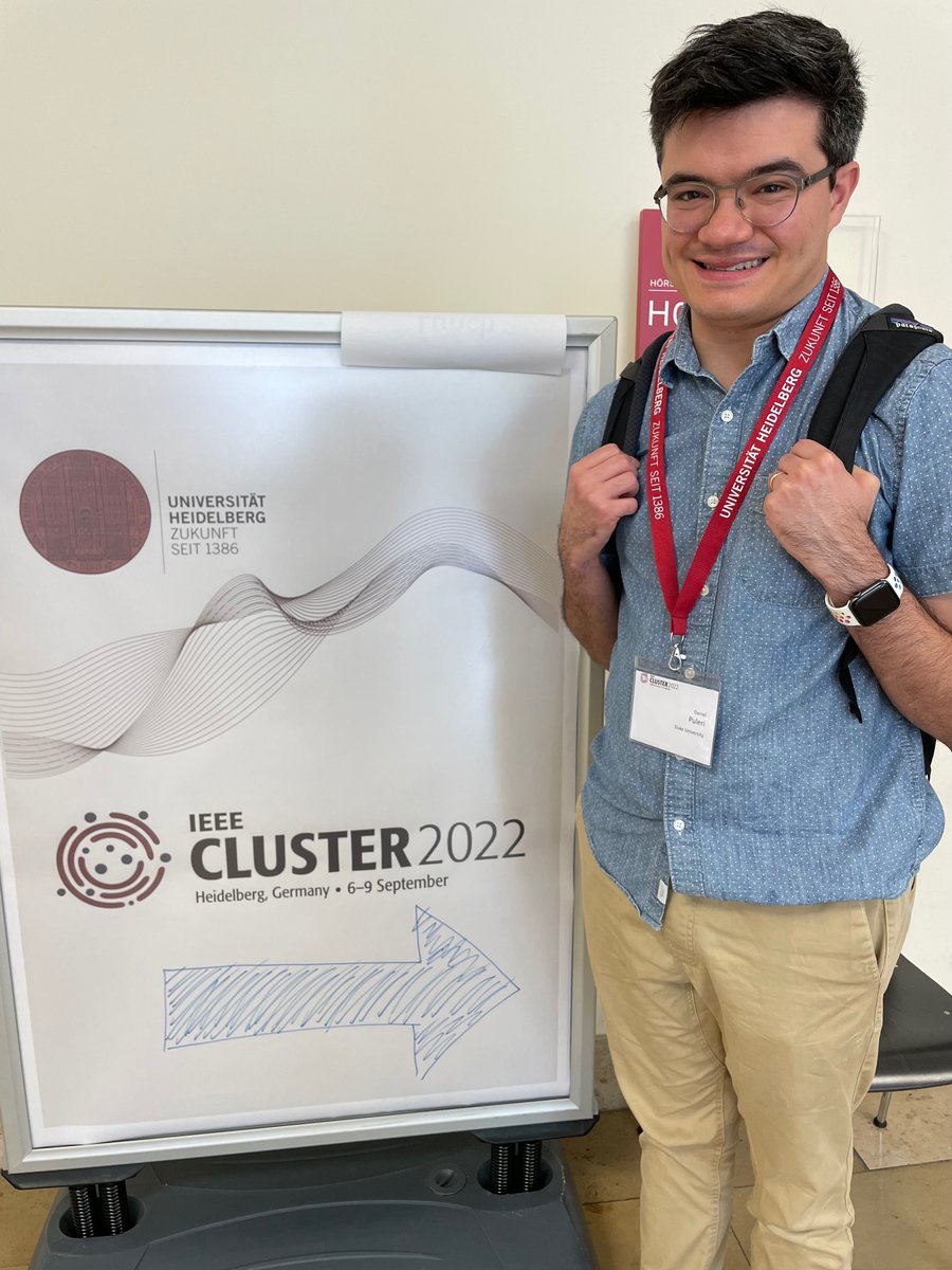 RandlesLab's tweet photo. Randles Lab alumni Dr. Daniel Puleri presented our manuscript on High Performance Adaptive Physics Refinement to Enable Large-Scale Tracking of Cancer Cell Trajectory at IEEE Cluster this past week. @DukeEngineering #publication  @RandlesLab https://t.co/skjldrcRvK
