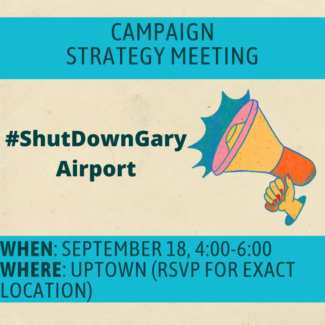 Join us September 18th from 4:00-6:00 to strategize how to #ShutDownGary Airport. Gary Airport is one of the key airports for Biden's deportation machine in Midwest America and we need your help in shutting it down

RSVP: docs.google.com/forms/d/e/1FAI…