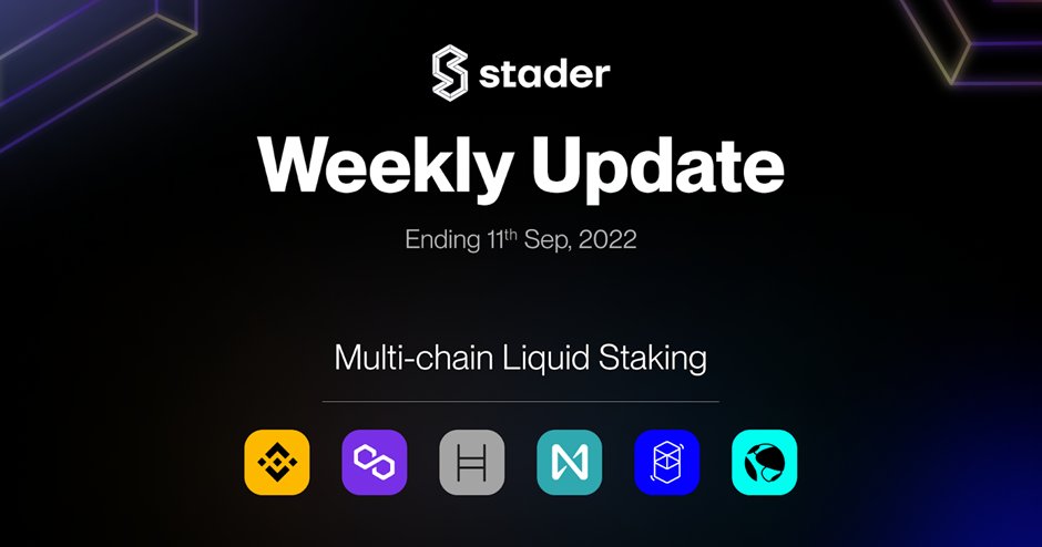 staderlabs's tweet photo. Hi #Stader Fam!

Here’s a look at the highlights:
 
✅TVL across Stader Dapps at ~$115M
✅Stader x Polygon: $35M+ in TVL
✅Security Boost: @stader_bnb partnered with @FortaNetwork enabling early threat detection
✅Stader x BNB: LIVE on@coin98_wallet, @safepal &amp; @OpenLeverage https://t.co/0g5KmcOrHz