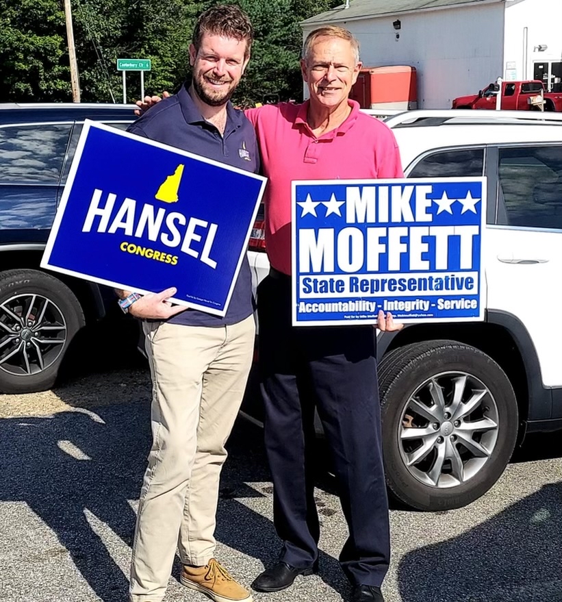HanselForNH's tweet photo. Started the home stretch of our campaign up in Loudon at the Eggshell Restaurant with my good friend Mike Moffett! 

Getting out and making sure we earn every single vote tomorrow! 

#NHPolitics #NH02 https://t.co/mvwBrf7nJF