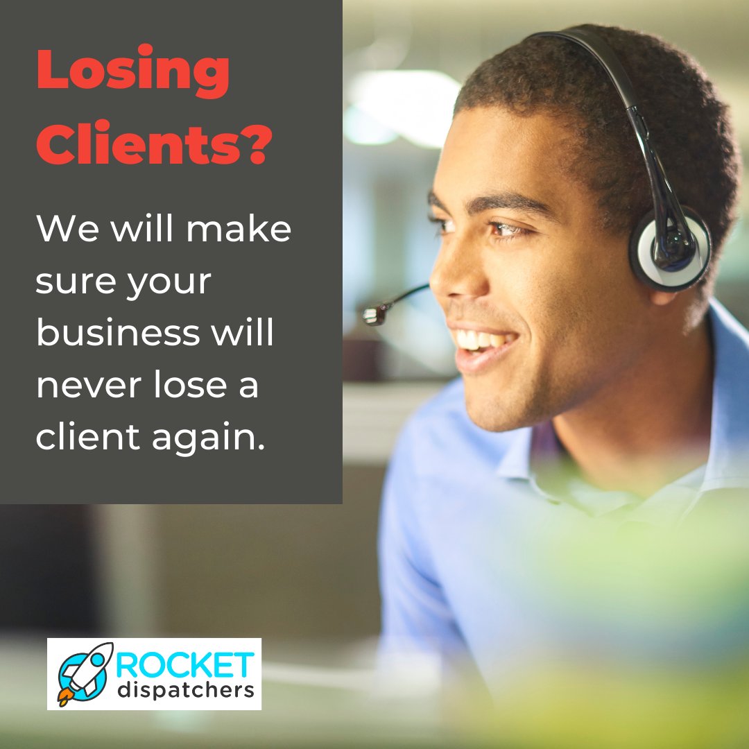 rocketdisp's tweet image. Rocket Dispatchers won't let you lose customers. 🤝

Let us handle your calls for you! bit.ly/2SAfIUk

#callansweringservice #virtualreceptionist #livechatservice #diarymanagementservice #answeringservice #callhandling #telephoneansweringservice