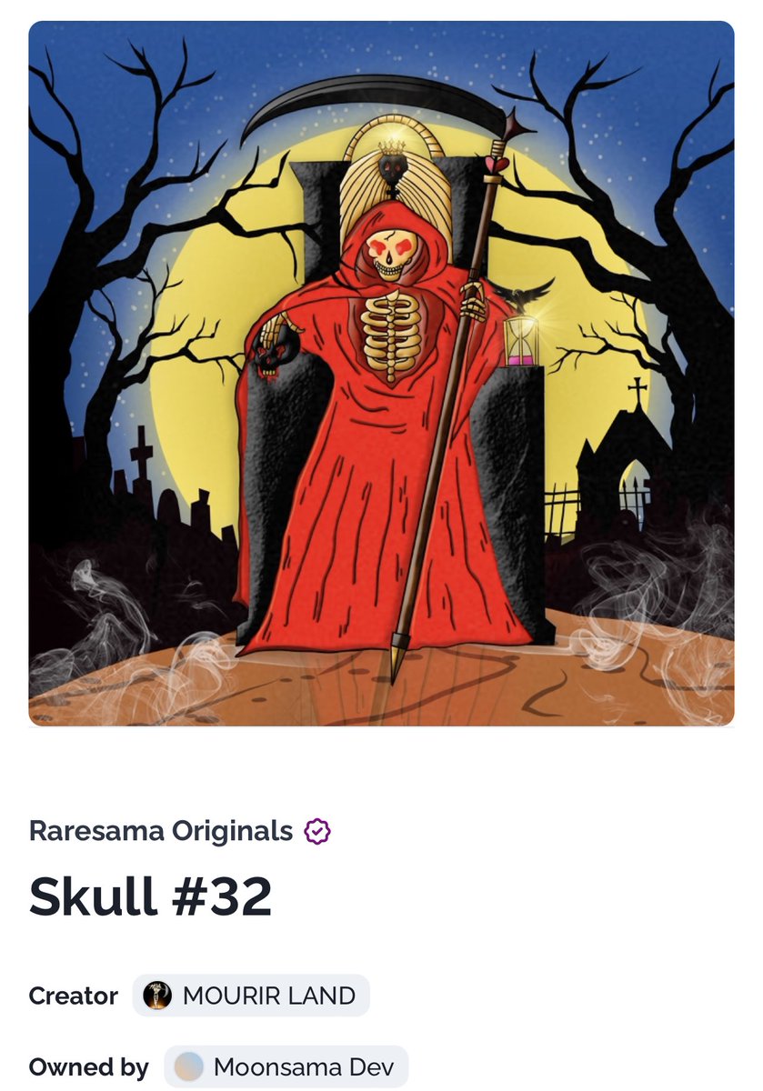 MourirLand's tweet photo. Just 3 hours left to bid @RaresamaNFT @DonnieBigBags 

https://t.co/U9tRZpyEt2 

🏴‍☠️Let's come together to resurrect them again. ☠️  

#nftart #NFTCommunity #Moonbeam #RARESAMA #Mourirland #RaresamaNFT https://t.co/RTyQHOn6t1