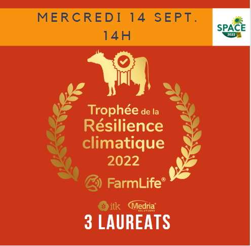 ITK_decide's tweet photo. NOUVEAU : Récompenser la résilience climatique et les performances zootechniques
📅 Trophées de la résilience 
📍 Seenergi : Hall 1 - Stand F67 – F66
14 sept. à 12h 

Remis à 3 éleveurs ayant les meilleurs "scores de résilience" par ITK, @medriaelevage  et Seenergi 

#space2022 https://t.co/dCIn3H3ySX