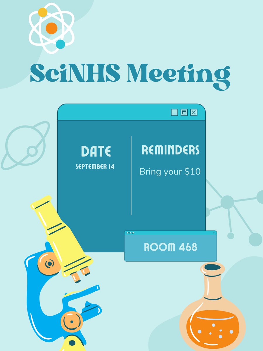 Meeting this coming Wednesday after school in room 468! Bring your $10!!! See you there!