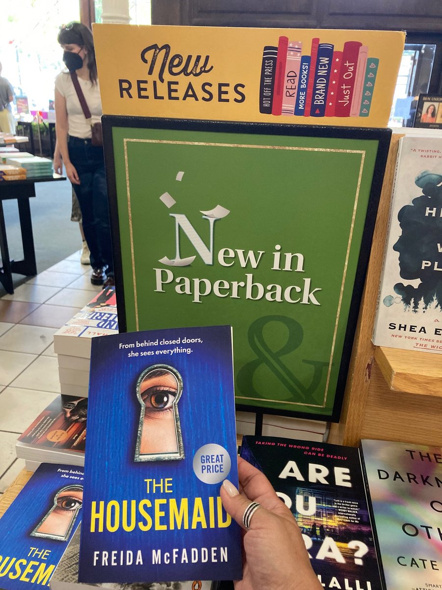 Grand Central Pub (@grandcentralpub) on Twitter photo SPOTTED in @BNUnionSqNYC : THE HOUSEMAID by <a href="/Freida_McFadden/">Freida McFadden</a>! Love seeing this twisty thriller in the wild! SPOTTED in @BNUnionSqNYC : THE HOUSEMAID by <a href="/Freida_McFadden/">Freida McFadden</a>! Love seeing this twisty thriller in the wild!