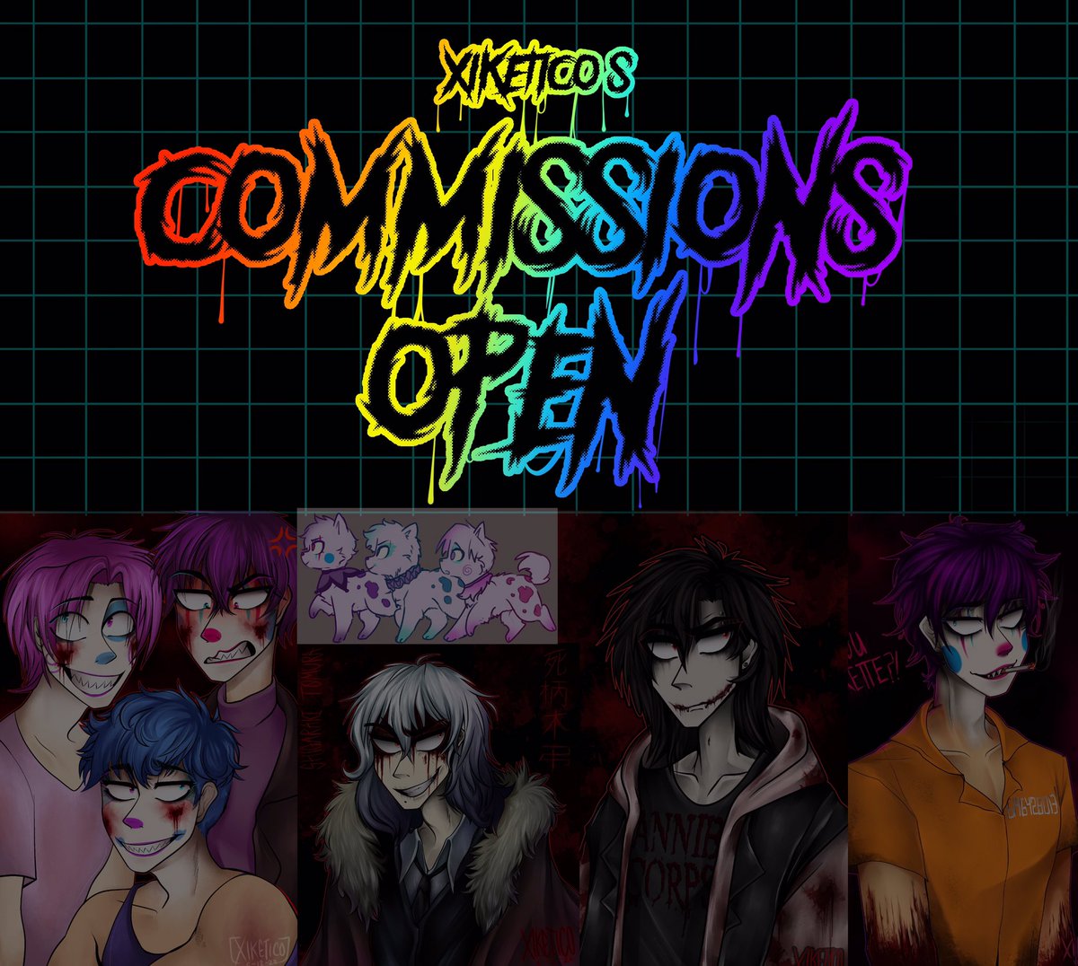 Xiketico's tweet photo. #COMMISSIONSOPEN !! I finally have enough time to open comms again! Not slot based so anyone can ask anytime! Thank you guys for the support 🖤 #commissions #commissionopen #commissionart #commissionopen #commissionsheet https://t.co/3kPQ6CPtkD