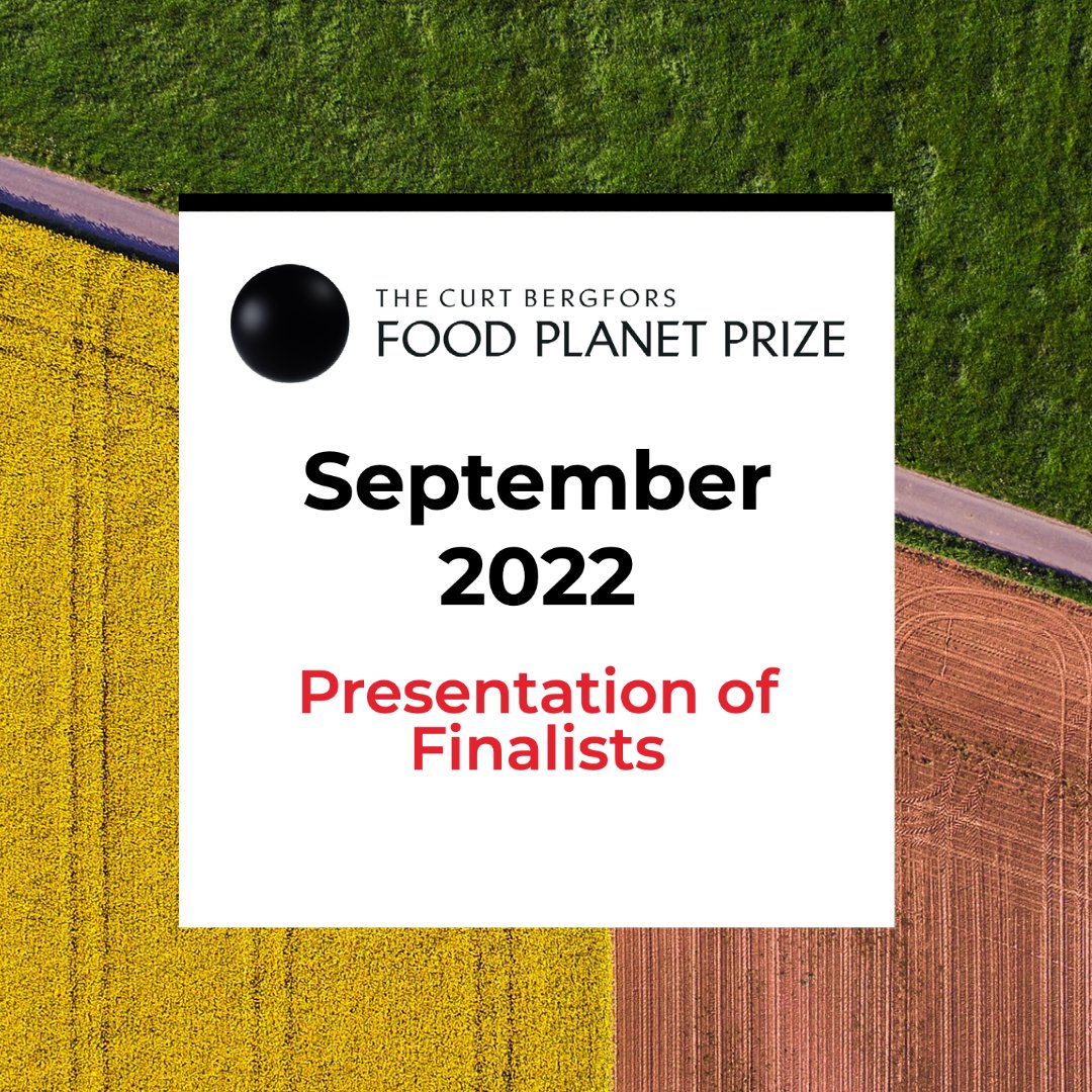 For the coming month, we'll unveil a couple of 2022 Food Planet Prize finalists each week. Starting tomorrow. Stay tuned! #FoodPlanetPrize2022