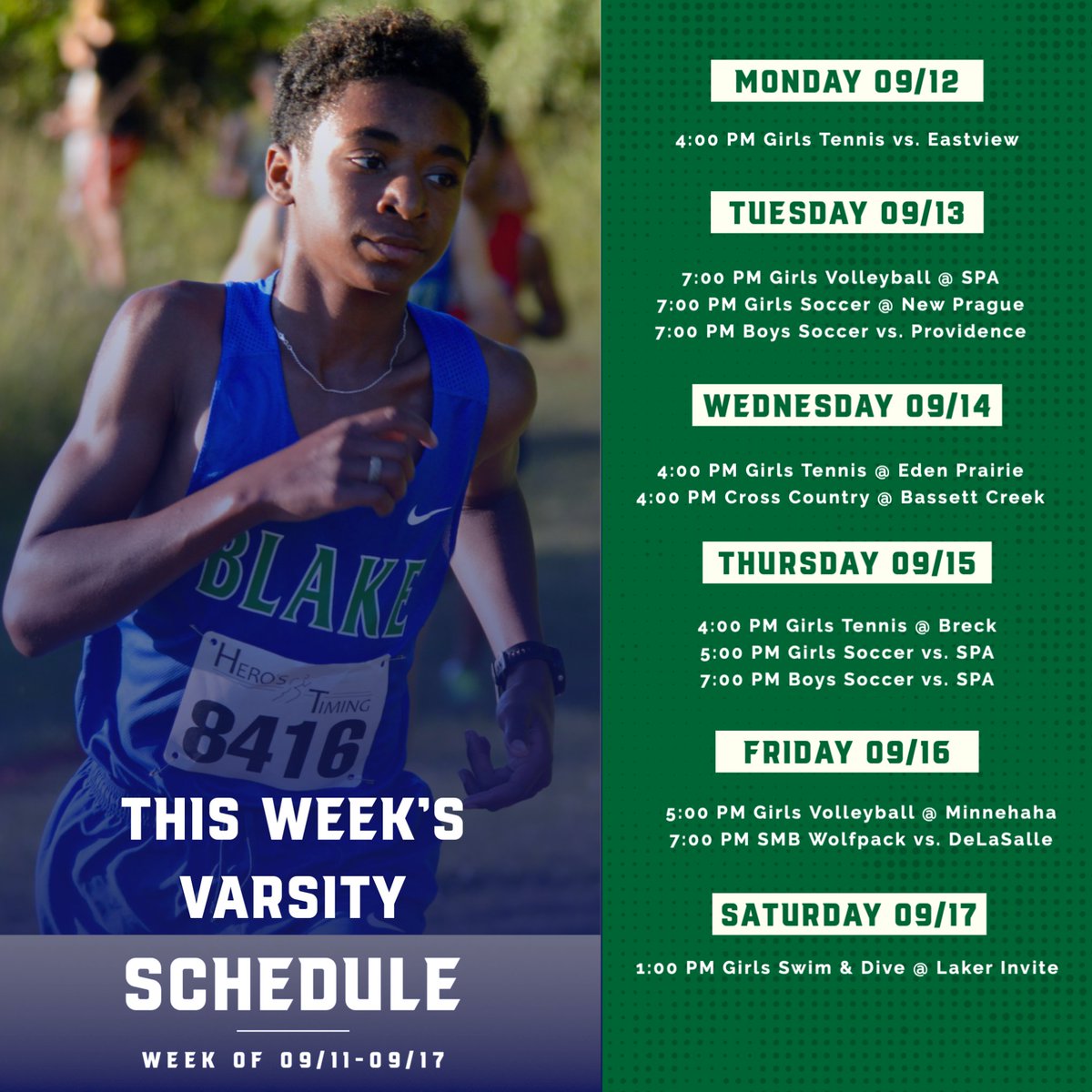This week's Varsity Sports Schedule! #GoBears #GoWolfpack