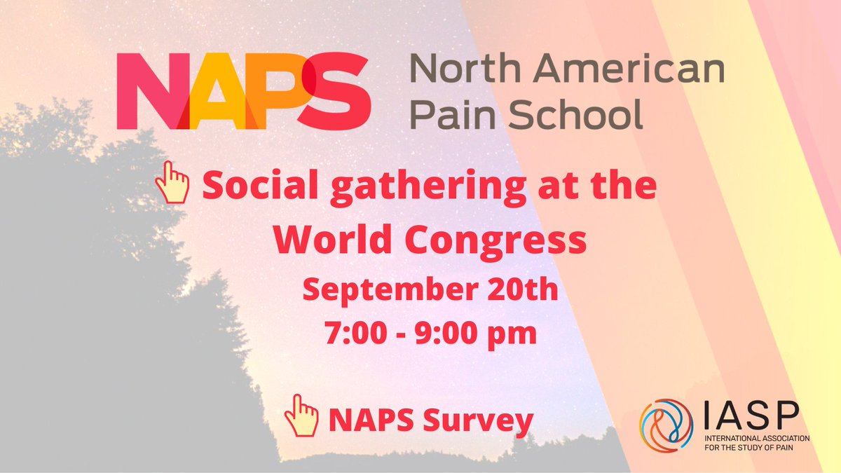 Hey NAPSters! You should have received an email  about a reunion #IASP2022 world congress in Toronto next week and a follow-up survey. If you didn’t receive it, please DM us for more details.