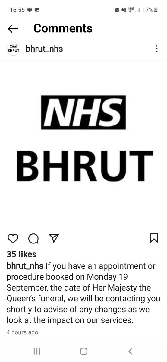Terristarfish's tweet photo. NHS are cancelling appointments on 19th now too!! #NHSbacklog https://t.co/JOP5ln55u1