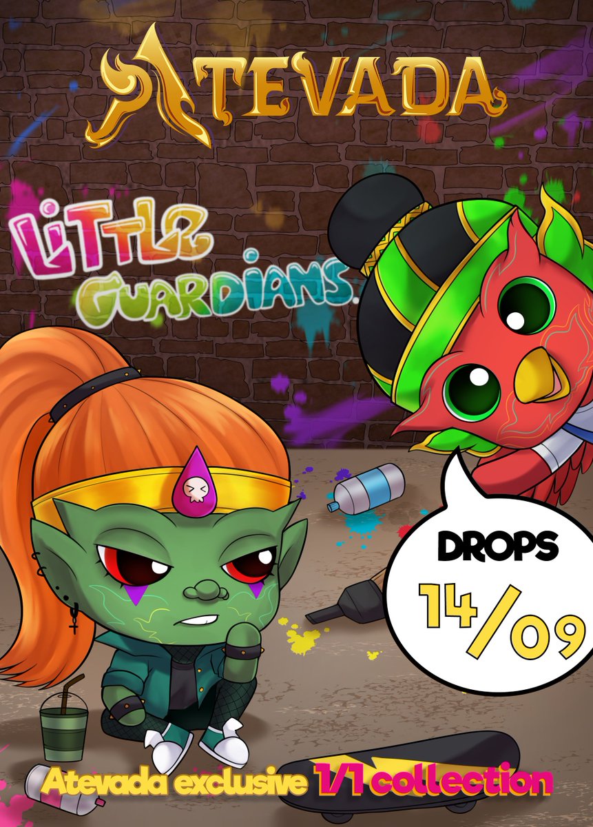 AtevadaOfficial's tweet photo. ✨Latest addition to our ATEVADA: Little Guardians✨

📌With the same utilities as our first drop!

Join us to be part of the #MiniRevolution 🔥

🚨 These two will drop on 14/09

#AtevadaNFT #LittleGuardians #NothingBig #NFTs https://t.co/K0FVx8yvgo