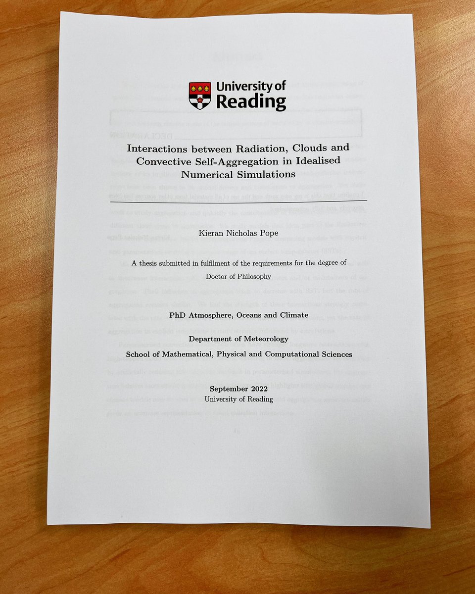 KieranNPope's tweet photo. PhD thesis submitted! I can’t quite believe it. After 4 years of continuously having the thesis on my mind, it feels surreal to have it done. I couldn’t be more thankful to my supervisors, friends and family for all their support throughout this journey 🙏🏻 https://t.co/SkyGW0rwQT