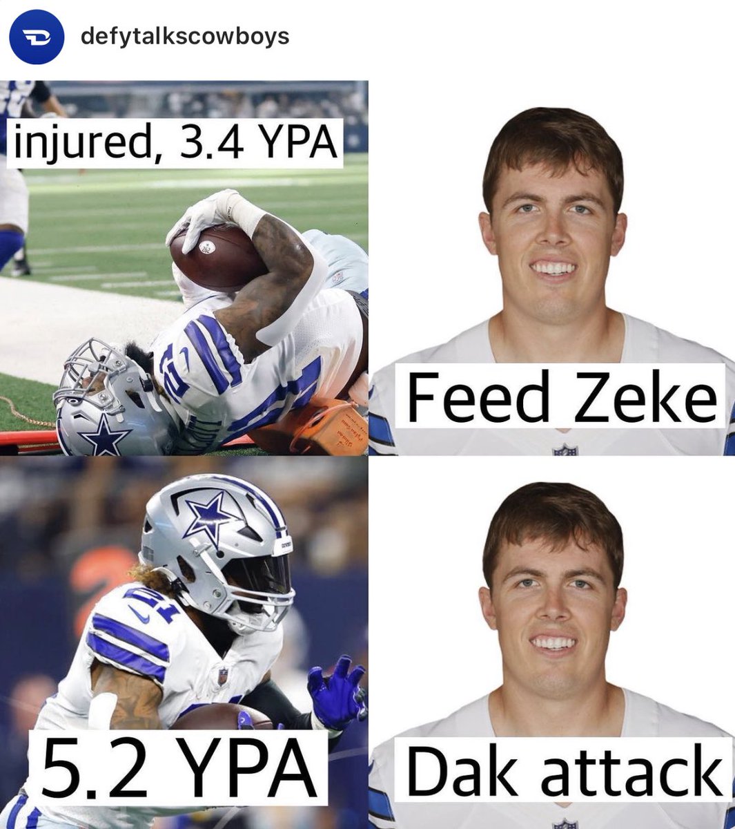 LawsNation's tweet photo. #Cowboys Offensive Coordinator Kellen Moore Logic https://t.co/PawdRj0JNT