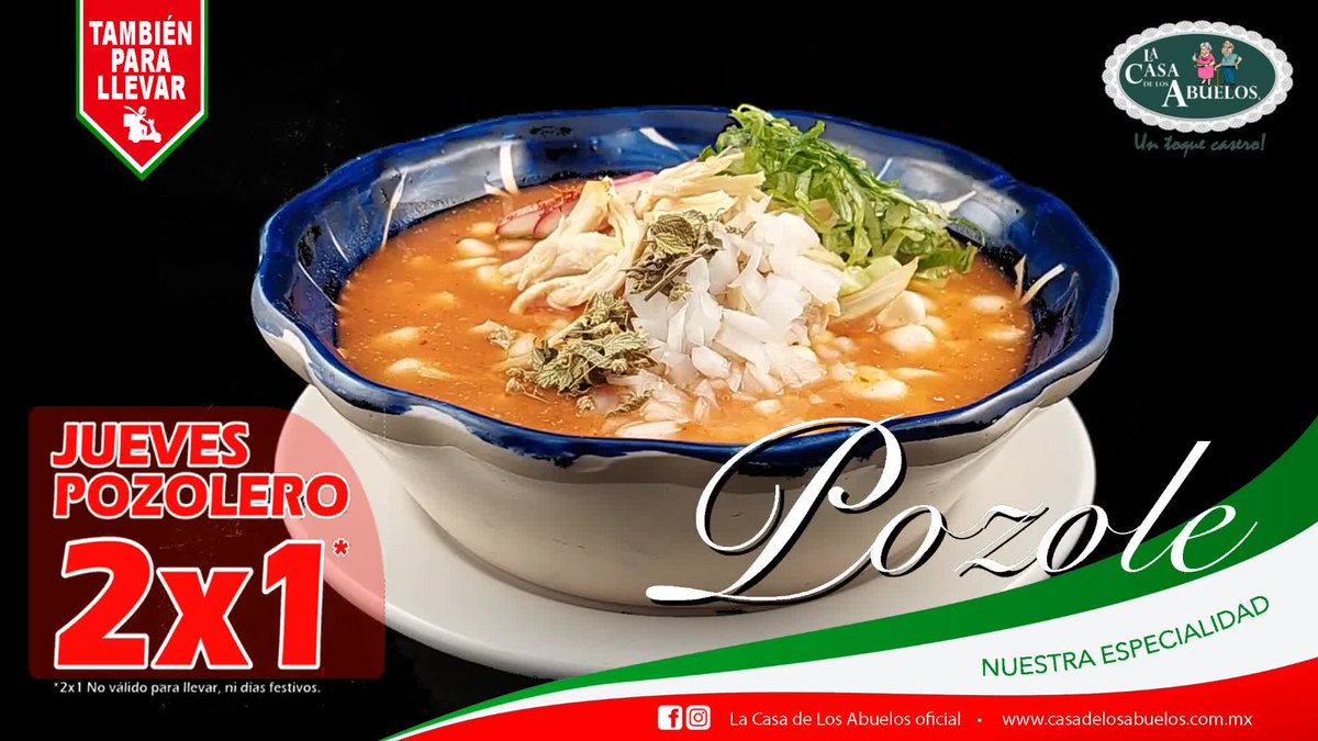 ¡Iniciamos la semana patria! 🥳

Nuestro pozole está listo para llegar a tu hogar y celebrar estos días tan especiales con toda la familia🙌

No te puedes perder este delicioso platillo mexicano 🤤