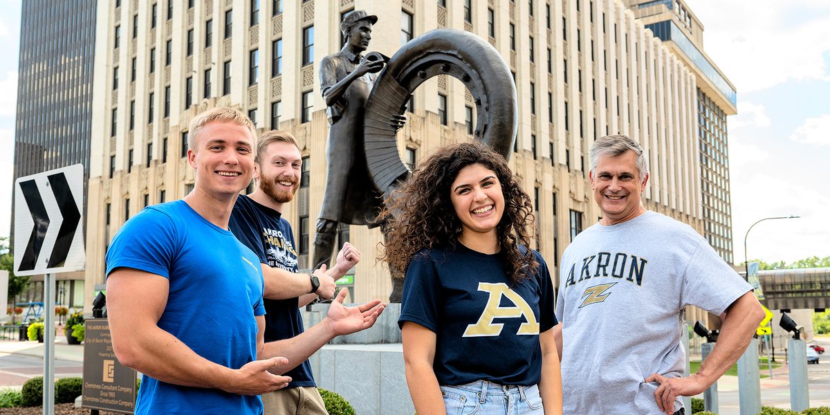 UAkron_Engr's tweet photo. Sept. 12-16 is #tireweekinakron! Shoutout to UA students, faculty, and alumni for their contributions to tires! #GoZips @AkronOhioMayor https://t.co/wi47SigNBO