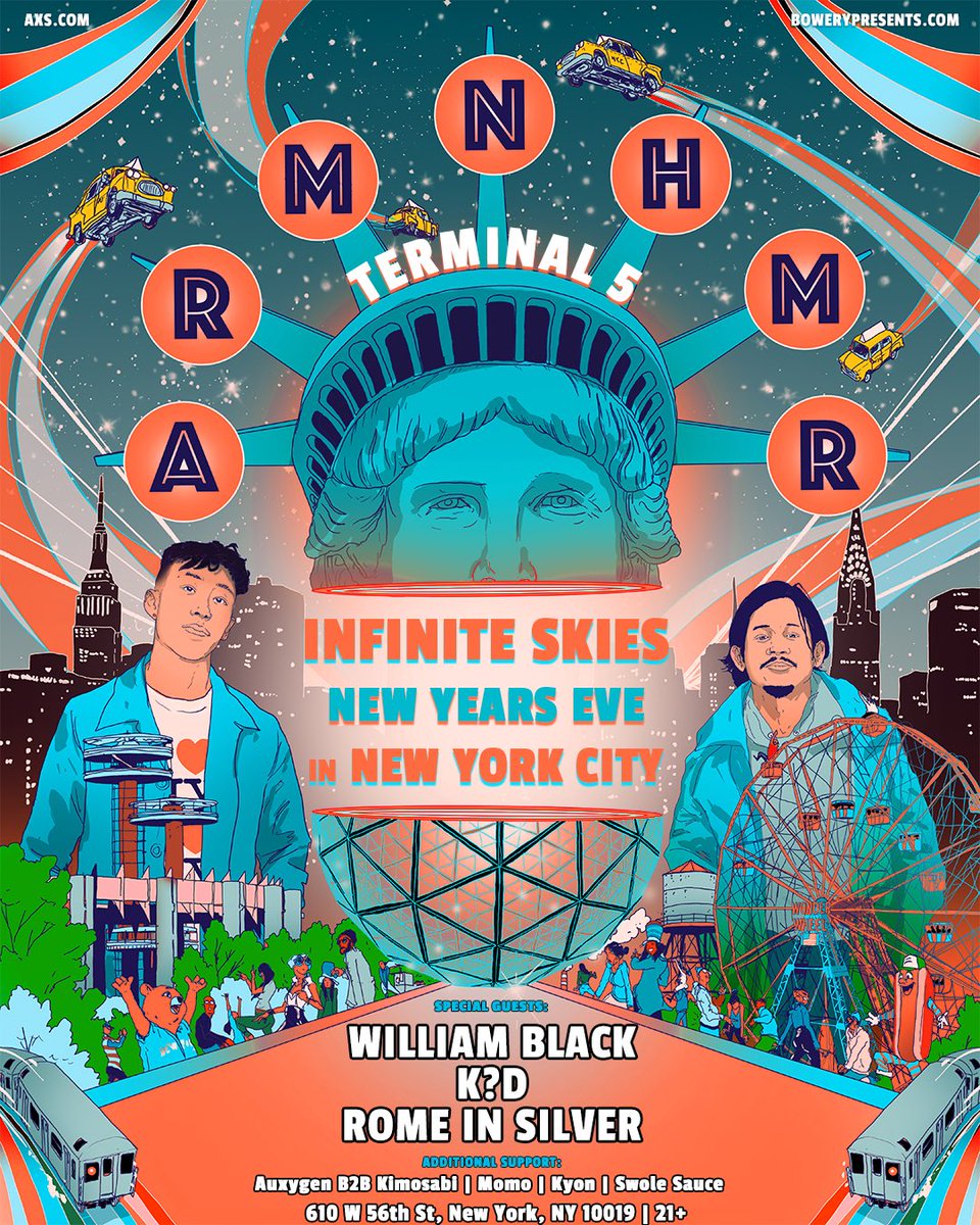 ARMNHMR's tweet image. NEW YORK!! Bringing INFINITE SKIES to TERMINAL 5 on NEW YEARS EVE!  
￼
Our biggest EAST COAST show to date. S.O.S. SPREAD THE WORD!

TOMORROW 9/13 @ 12 PM ET - Presale (use code: HMR)
WEDNESDAY 9/14 @ 12 PM ET - General on-sale

TEXT US AT 310 349 3716 FOR THE PRE-SALE REMINDER!