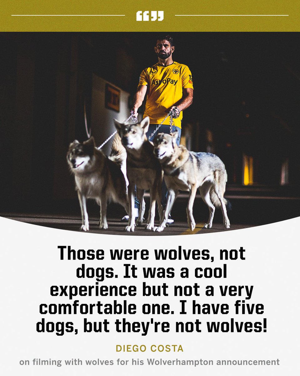 ESPNUK's tweet photo. Diego Costa admits he was afraid filming his Wolves announcement 😅🐺 https://t.co/0I7WkR7YSG