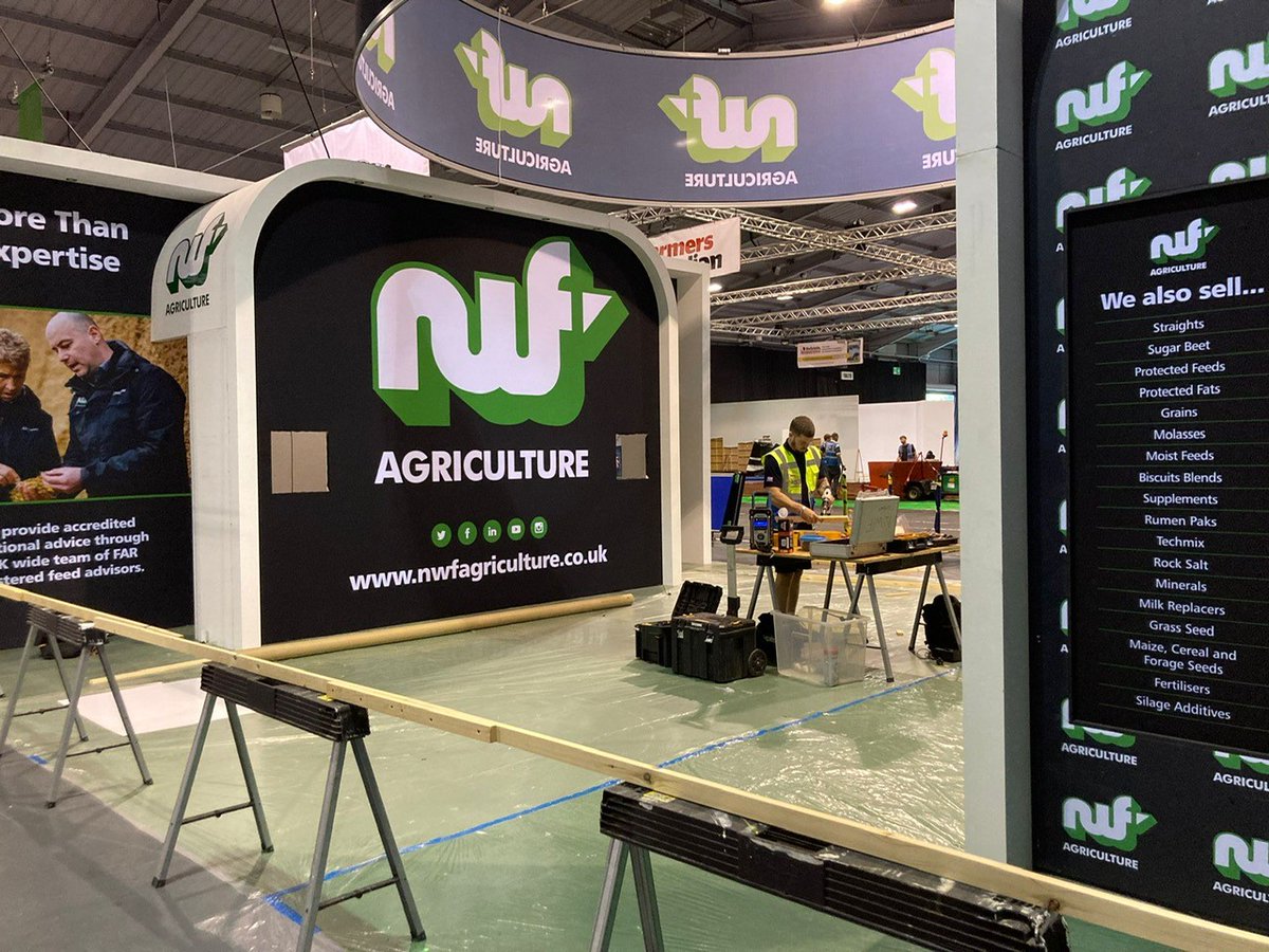 NWFAgriculture's tweet photo. Less than 2️⃣ days to go until UK Dairy Day and the stand is well on its way, we've even roped in a new member of staff to oversee the sausage rolls - we're just not sure if they will make it past the inspection stage! 🐕🌭

Meet the NWF team and discuss your farming requirements! https://t.co/QQhJQP805X