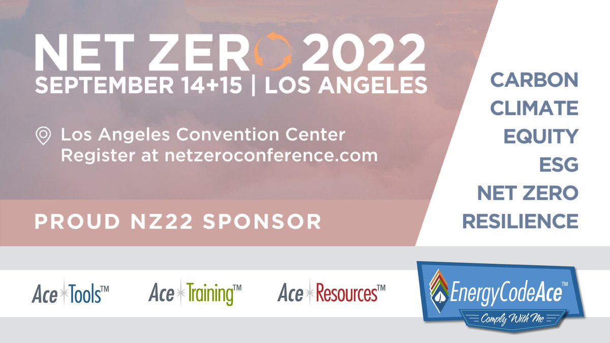 Join us at the annual #NetZeroConference on 9/14 and 9/15! If you truly want to transform the market, come to booth 16 and talk to our experts about how code compliance is one of the most cost-effective ways to do it.

bit.ly/3pnY1rt

 #NZ22 #NetZeroFuture