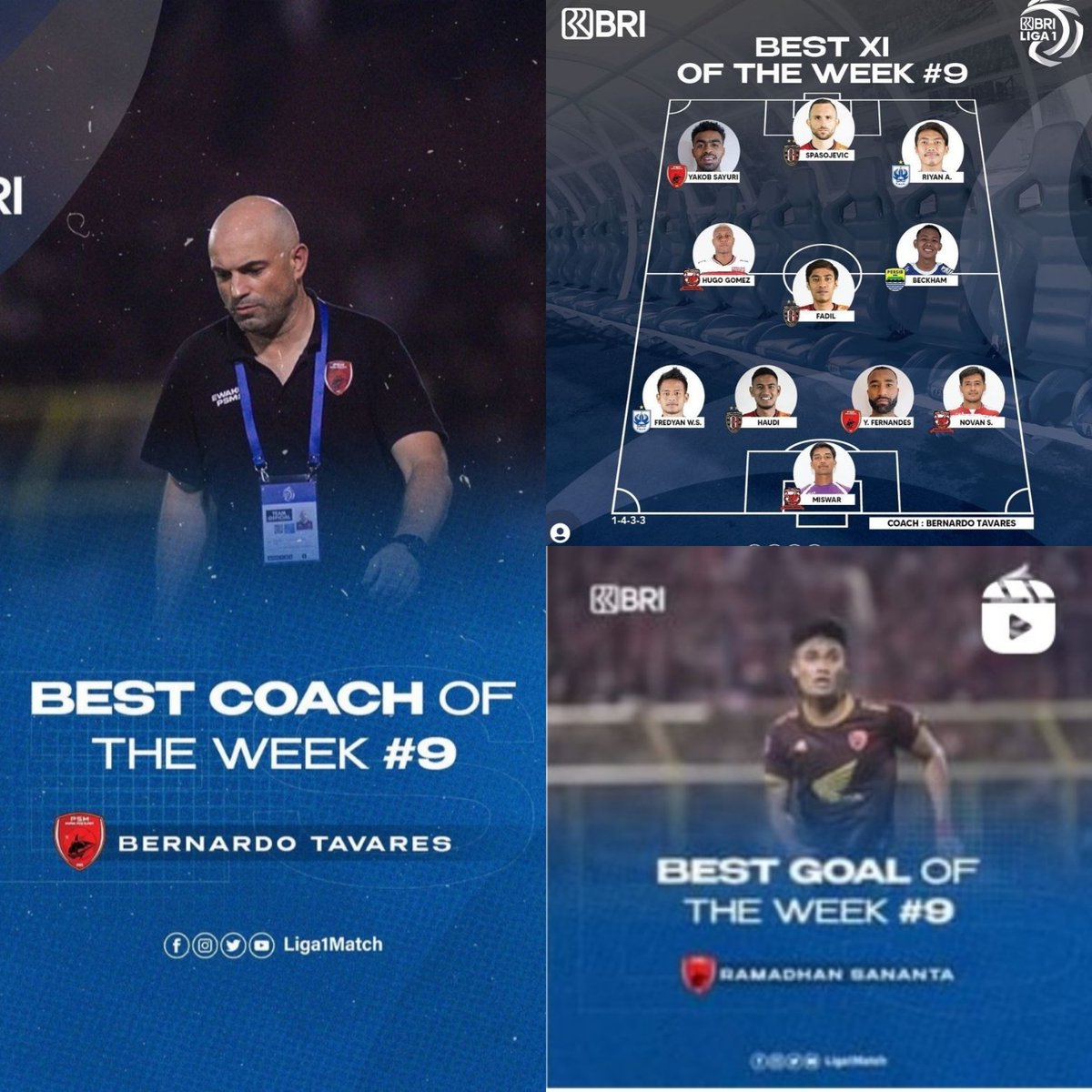 Bernard68456108's tweet photo. Best Coach award (3rd time). We all lose, and we all win.Congratulations to club staff,to our supporters and to our players who are the real winners of this distinction.Yakob and Yuran are in the official 11 of the week. Sananta scored the best goal. Stay humble. #Ewako #Ewakopsm https://t.co/s5gOFtI2Vj