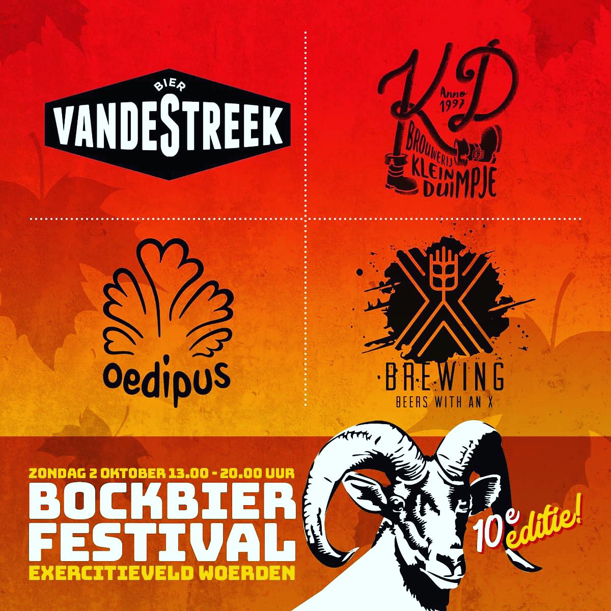 Laten we maar eens beginnen met het bekend maken van de eerste vier brouwerijen... 
Zondag 2 oktober zijn o.a. <a href="/vandeStreekbier/">vandeStreek bier</a> , <a href="/BrouwerijKD/">Klein Duimpje</a> , <a href="/OedipusBrewing/">Oedipus Brewing</a> en <a href="/xbrewing/">X! Brewing Company</a> op het Bockbierfestival Woerden 2022! Later deze week maken we meer namen bekend! #bockbierfestivalwoerden