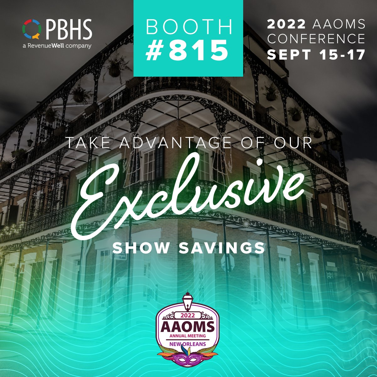 Will we be seeing you at #AAOMS22? We'll be at booth # 815, September 15th-17th, in New Orleans! ⚜️

Stop by the booth and check-out our amazing show specials designed with, YOU, our amazing clients in mind. 👨‍⚕️🦷👩‍⚕️