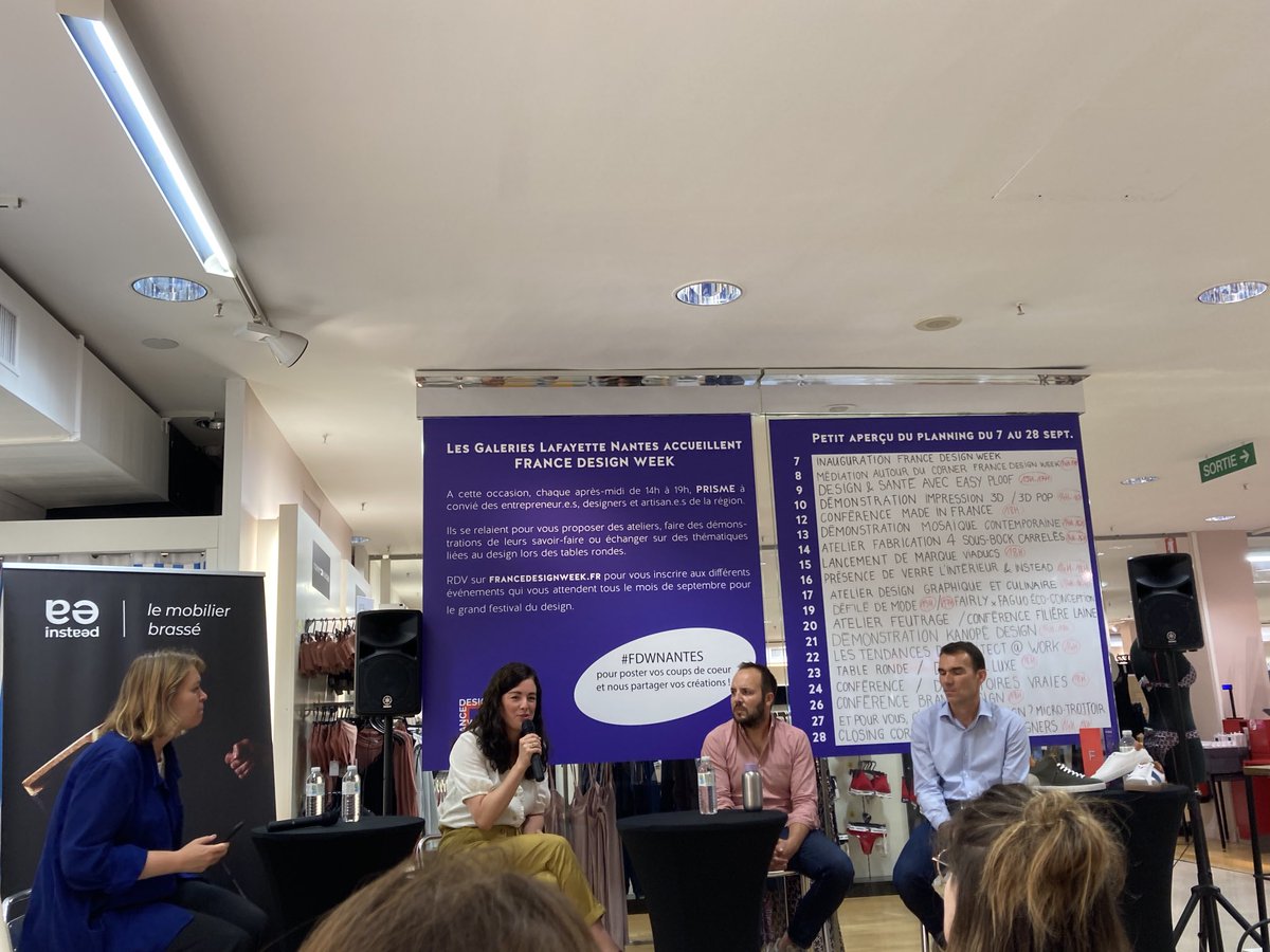 Table ronde sur le #madeinfrance dans le cadre de la #FDWNantes #moderesponsable #design #markterr