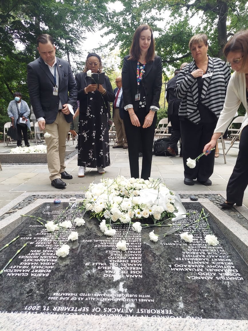 A photo of my colleagues and I during yesterday’s #September11th service at Jacobi.