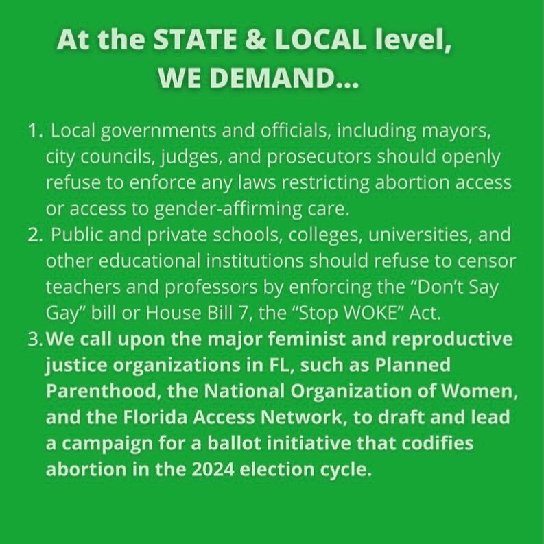 fgcu_ydsa's tweet photo. Join FGCU YDSA and other YDSA chapters all across the state in fighting for abortion access and trans liberation on Thursday October 6th!! Stay tuned on actions at a university near you! 💚🌹 https://t.co/BH7NwtFPqq