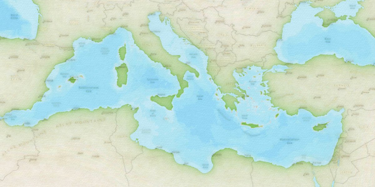 Esri's tweet image. Learn how to make a watercolor map in @ArcGISOnline with some #LivingAtlas layers and a handful of effects. 🗺️ esri.social/r42450KFSFo