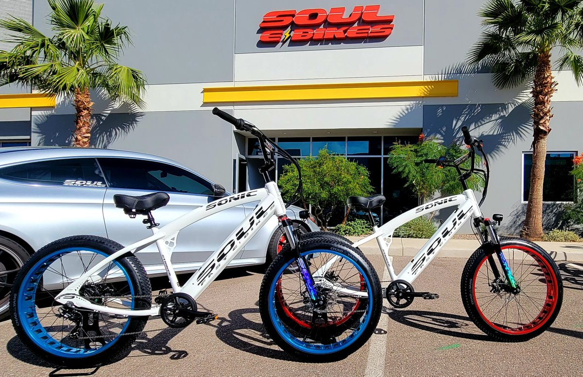 soulebikes's tweet photo. Happy Monday!!! The "roll with soul" movement is here!  Come into our Mesa, AZ flagship store to see what we have cooking!  #soulebikes #mesaarizona #ebikes #electricbikes https://t.co/heHk0XGEWX
