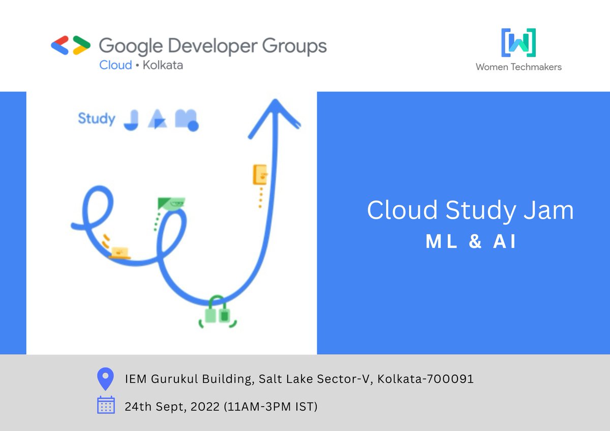 gdgcloudkol's tweet photo. We are delighted to bring Cloud Study Jam to Kolkata. 
Hone your skills and further your cloud knowledge by getting familiar with the resources available to you, following along with guided hands-on labs, and interaction with experts.
#gdgcloudkol #CloudStudyJam #womenintech https://t.co/mHz7QRnxDw