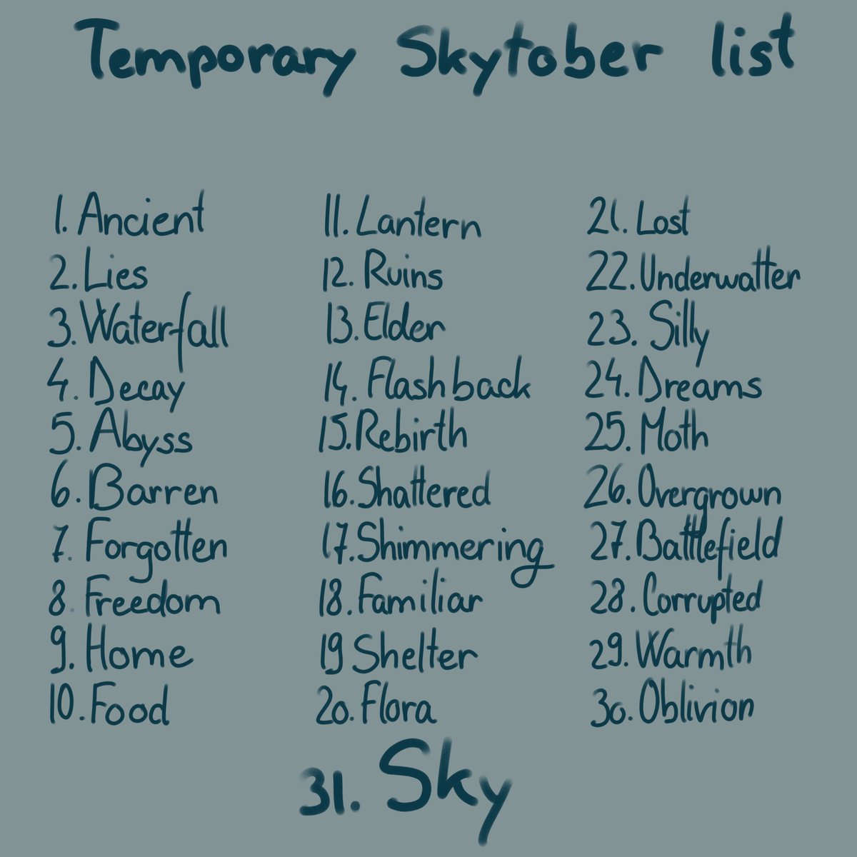 Un_skytober's tweet photo. Here are our prompts.

Feel free to be as creative as you want with the template! https://t.co/MypLe1MAiX