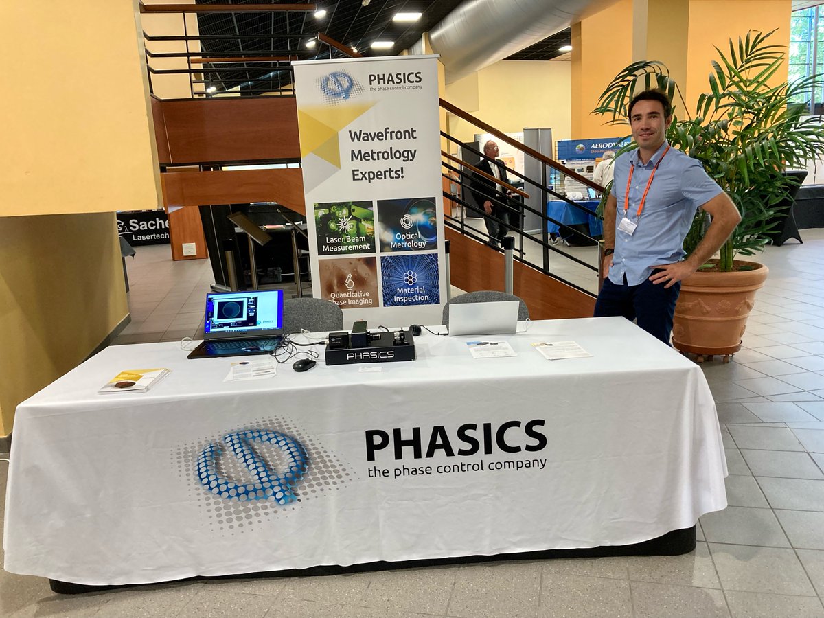 Phasics_SA's tweet photo. Come meet our colleague Jocelyn Tanaïs at #FLAIR2022, booth 25. And discover how #Phasics can support laser projects: laser beam testing, laser system alignment and testing, gas and plasma density measurement, adaptive optics solutions
Learn more:  https://t.co/kWvy21jl1A https://t.co/E1OzXB7Ado
