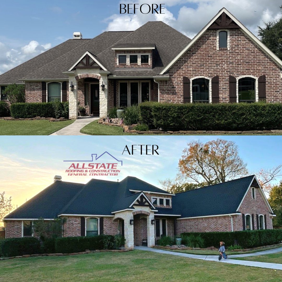 GcAllstate's tweet photo. Before and after of a Montgomery home!
#Roofing #Texas #Construction https://t.co/wbGq6CU0NL