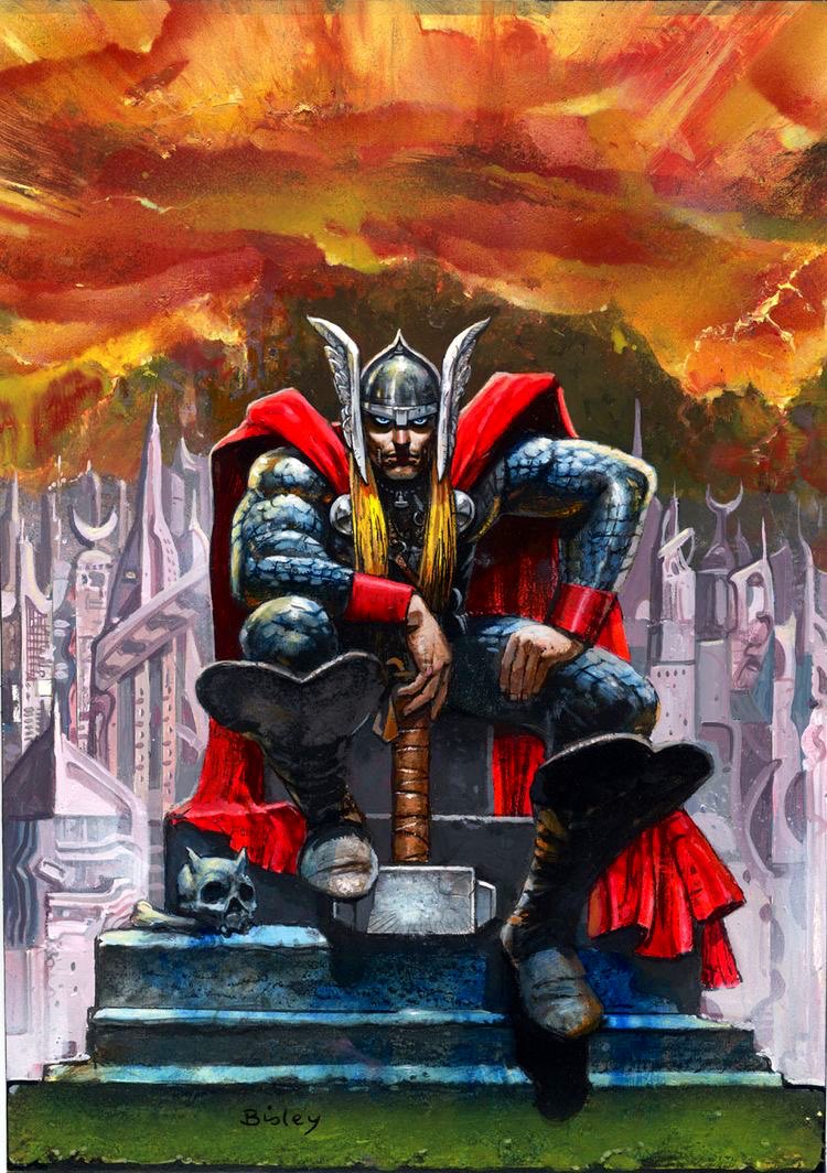RT @IntoWeird: Thor trading card art by Simon Bisley. #comics #Marvel https://t.co/wy4FEKblnz