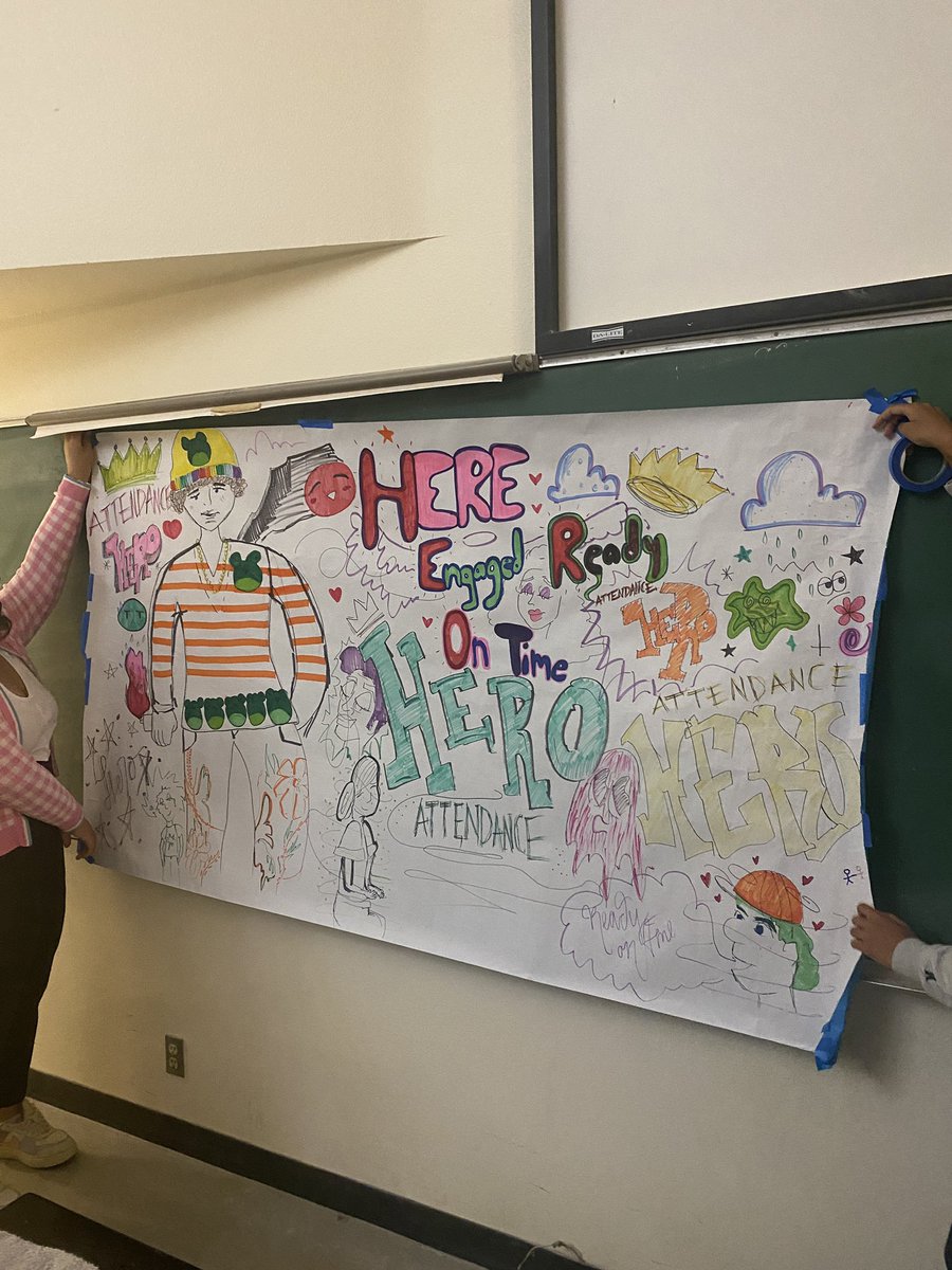 AntonioGipson10's tweet photo. Spent a little time this morning at Early College High School as the worked on their 2022 Attendance Awareness Campaign Posters “Stay Connected, Keep Learning!  Awesome work👏🏾👏🏾👏🏾 
 @FSUSD_ECHS https://t.co/8PnbGGRegF