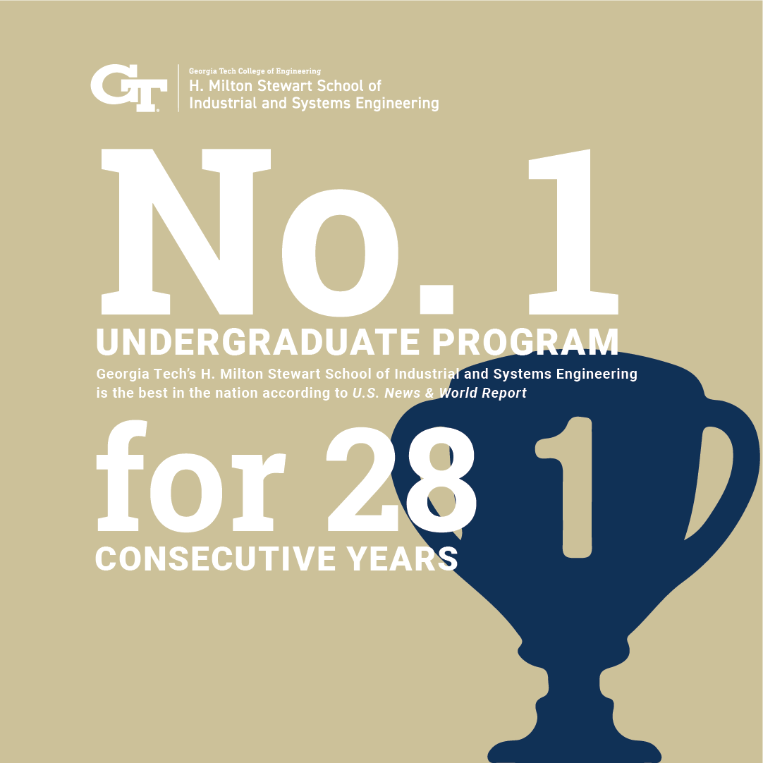 GeorgiaTechISyE's tweet photo. Undergrad rankings are out from @usnews, and ISyE is once again the No. 1 school of its kind for the 28th consecutive year! How about a round of applause for our faculty, staff, students, and partners who help ISyE continue to grow each year! 👏👏👏

🔗https://t.co/YoMRIgmO5h https://t.co/hBJhtAVxq4