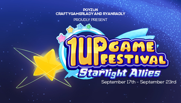 Poyzun11's tweet photo. It's time. 

@CraftyGamerLady, @ryanradly and I have been working diligently to bring you a fun filled week. That's right.

WEEK. Of creators playing Nintendo to benefit @StarlightUS.

In the coming hours, I'll present to you the creators of the @1UpGameFestival Starlight Allies. https://t.co/WGPZeX6epr