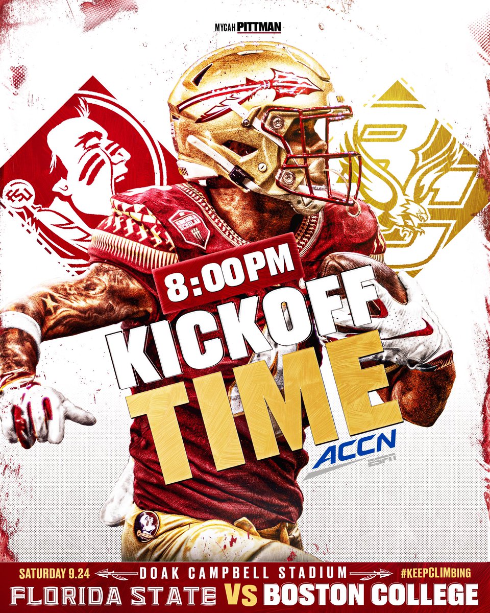 FSUFootball's tweet photo. Under the lights in Doak next Saturday against BC!

🎟: https://t.co/zCMWx4WV0j

#NoleFamily | #KeepCLIMBing https://t.co/b10fMz2CXt