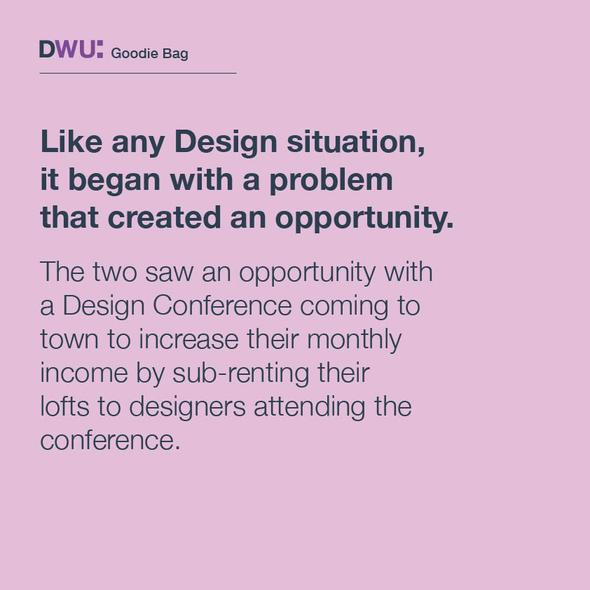 DesignWakeup's tweet photo. Before the release of tomorrow's episode, we are sharing today the Goodie Bag from our previous one, where we talk about how design thinking helped Airbnb co-founders turn the company into a major success.

#design #designcommunity #designthinking #businessdesign #strategydesign https://t.co/evGr9bLHea