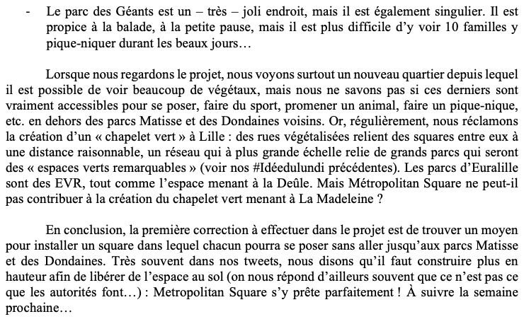 lille_en_grand's tweet photo. L' #Idéedulundi n°55 s'inscrit dans l'enquête concernant le #MetropolitanSquare. La 1ère remarque est la suivante : un nouveau quartier doit toujours être accompagné d'un nouvel espace vert. Ici, il faut un vrai square, même si bcp de vert semble présent autour...A suivre #Lille https://t.co/WupZYLFgkM