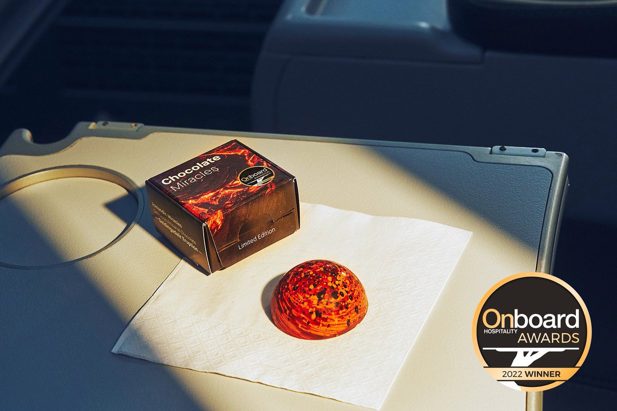 Recently our Chocolate Miracle Volcano won ‘Best for Onboard Snacks (First/Business Class)’ at the 2022 Onboard Hospitality Awards. This BakeryZone BV treat pays tribute to Iceland’s recent volcanic eruptions, in the most delicious way. bit.ly/chocolate-mira…
