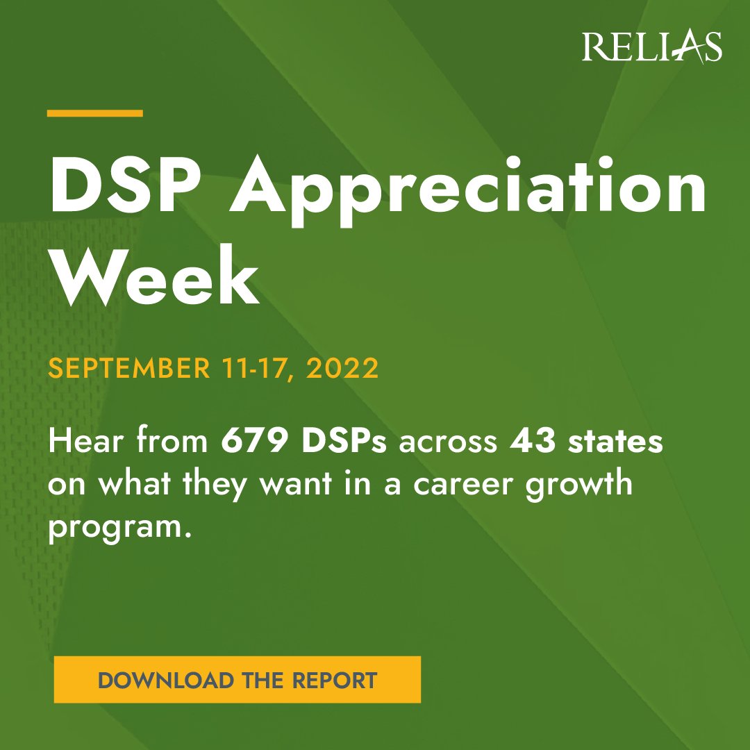 relias's tweet photo. According to the 2021 Relias #DSP Survey report, 41% of DSPs are more likely to stay at their organization if they are provided with strong career advancement opportunities.
Download the report: https://t.co/UTfUQOs2GK
#DSPAppreciation #DSPAW2022 #DSPweek https://t.co/SUuXQh36Vr