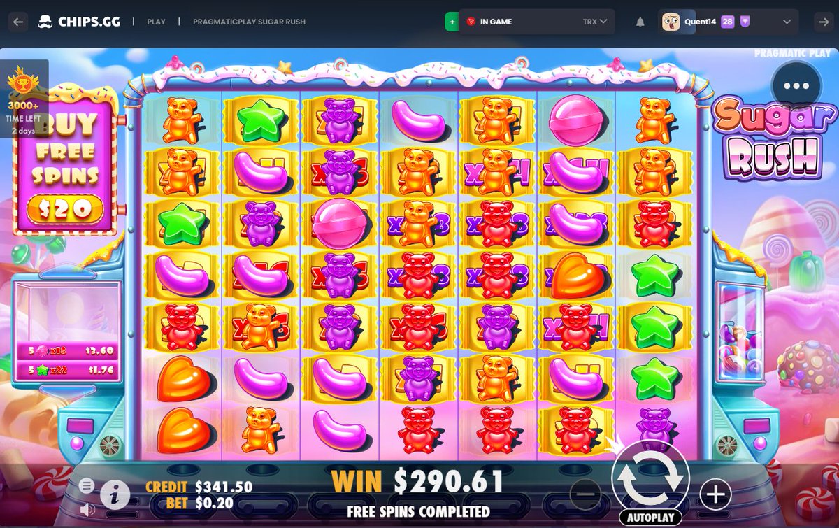 lamachineacash's tweet photo. Hit de zinzin sur SUGAR RUSH🍭

https://t.co/aSLkfTMTyG https://t.co/jXtjCHgC6I